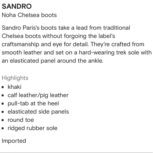Sandro ✨Noha Chelsea boots Leather 38 - Picture 6 of 8